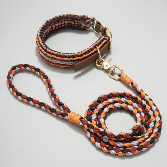 Gochill 6 | Dog Collar and Leash | 18.1-21.7” | Retro Geometry